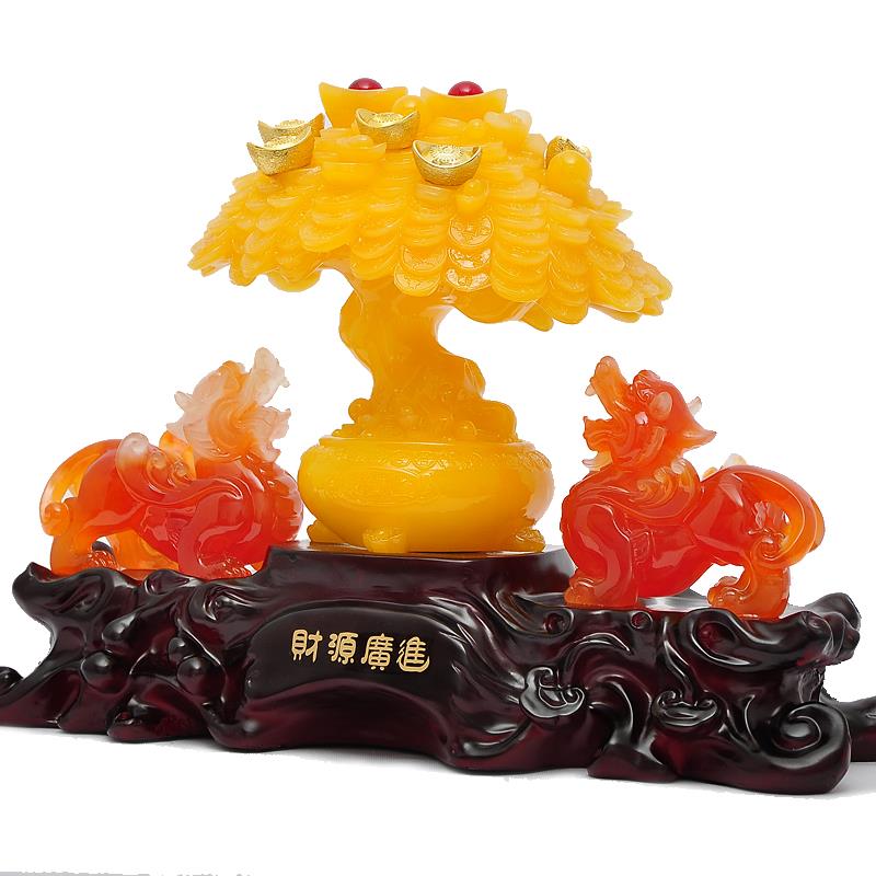 貔貅摆件招财树摇钱树发财树工艺品开业乔迁礼品客厅办公室装饰品