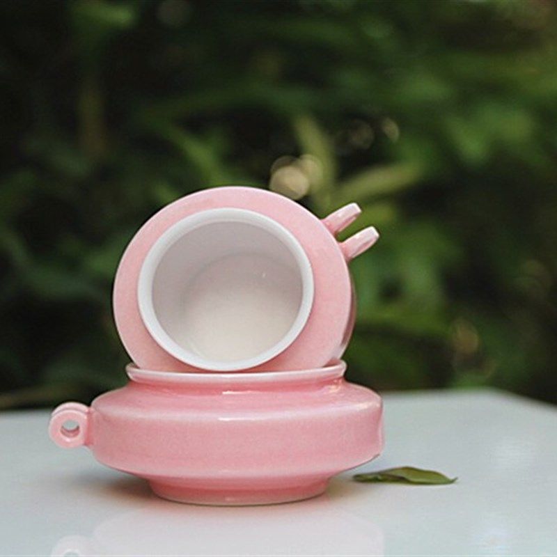 新品 玉乐轩高温颜色釉绣眼鸟缸 宠物鸟喂食器 鸟笼专用配件 鸟碗
