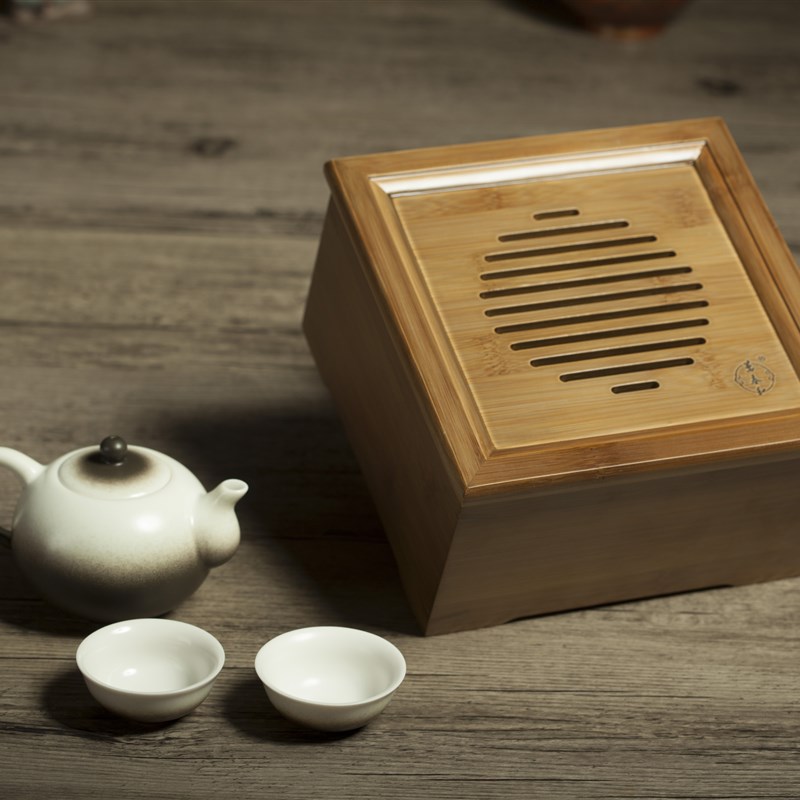 功夫茶具套装实木茶台海白骨瓷紫砂办公室家用送人礼品 谈古论今
