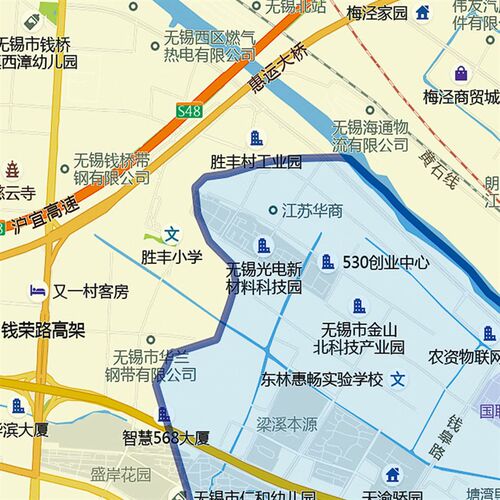 2023新款无锡市区地图贴图办公室挂图高清防水墙壁贴超大装饰画定