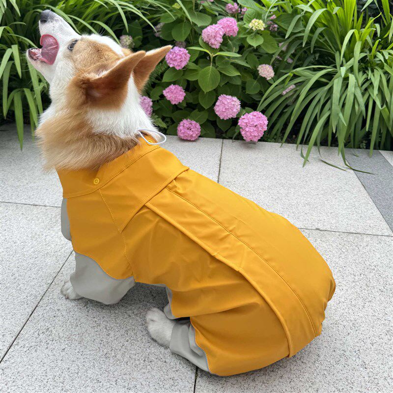 宠物狗雨衣四脚全包柯基专用雨衣中小型犬法斗巴哥短腿狗专用雨具