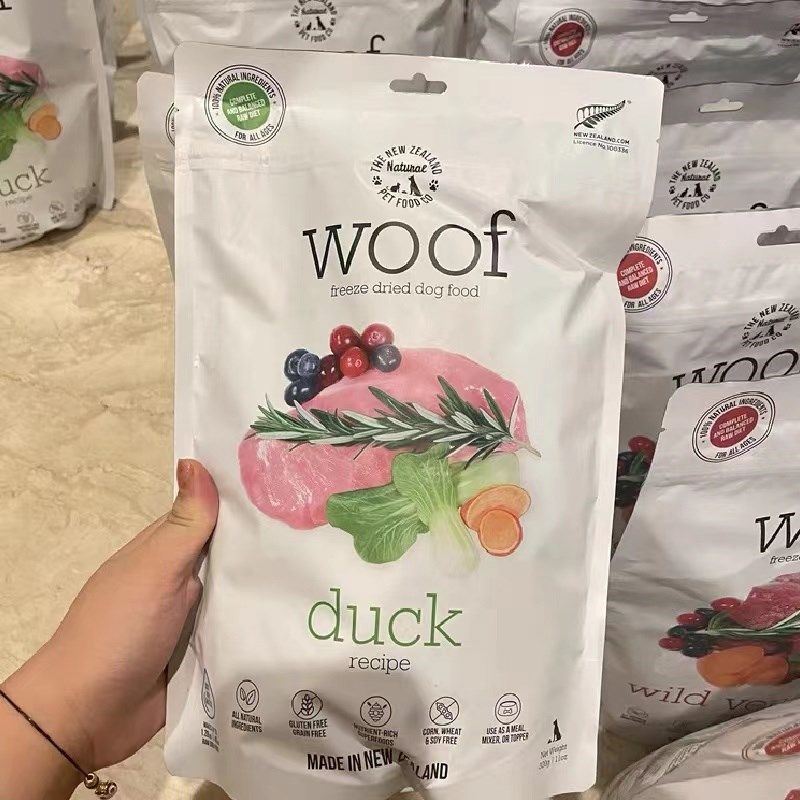新西兰woof冻干狗粮幼犬成犬约克夏泰迪鸡肉鸭肉牛肉羊肉狗狗主粮