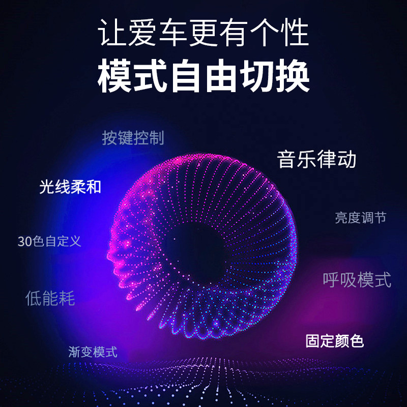 大众CC帕萨特速腾迈腾B8满天星原厂高亮氛围灯动态光影款气氛灯