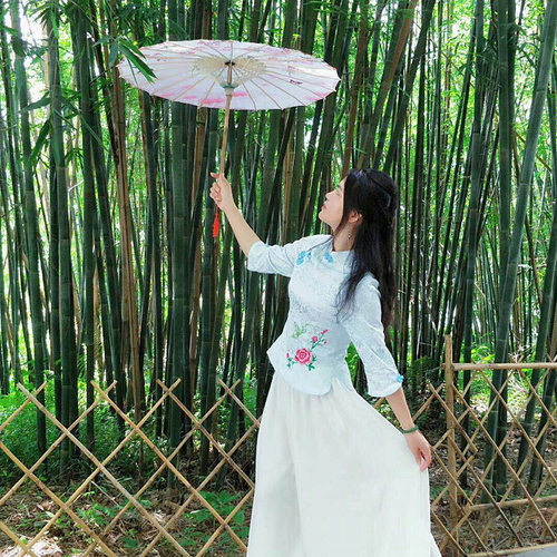 防雨伞古典COS绸布伞走秀道具伞演出舞蹈伞中国风吊顶装饰纸伞