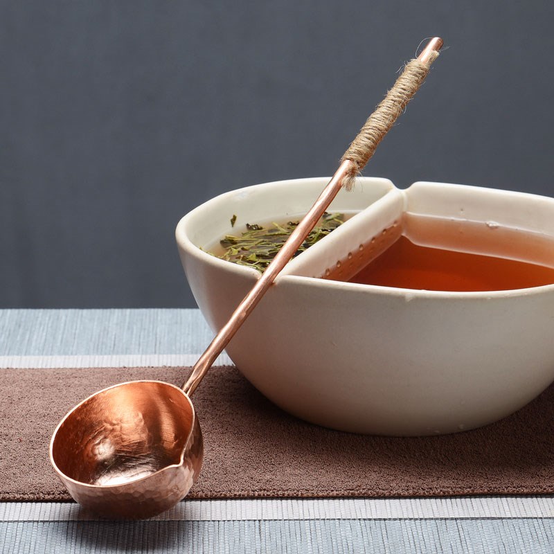 铜分茶器长柄分茶勺单只煮茶器功夫茶具煮茶勺子茶道配件浴佛勺