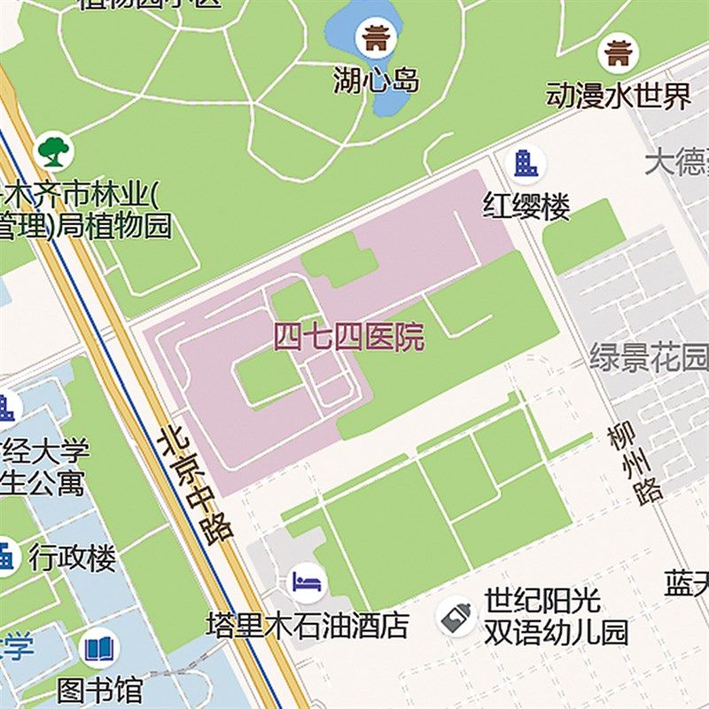 2024新款乌鲁木齐市城区地图办公室挂图高清防水墙壁装饰实物定制