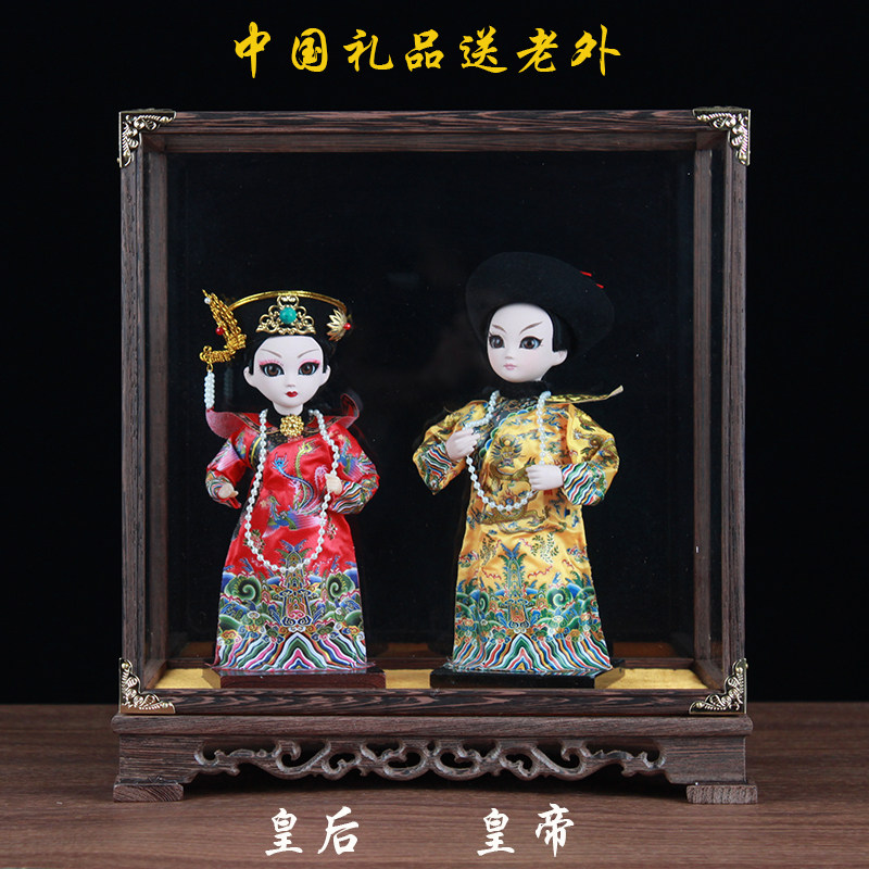 唐人坊绢人玩偶特色纪念品戏曲娃娃中国脸谱送老外京剧人偶摆件