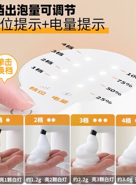 渡渡美家自动洗手液机出泡沫洗手机壁挂智能感应式电动儿童皂液器