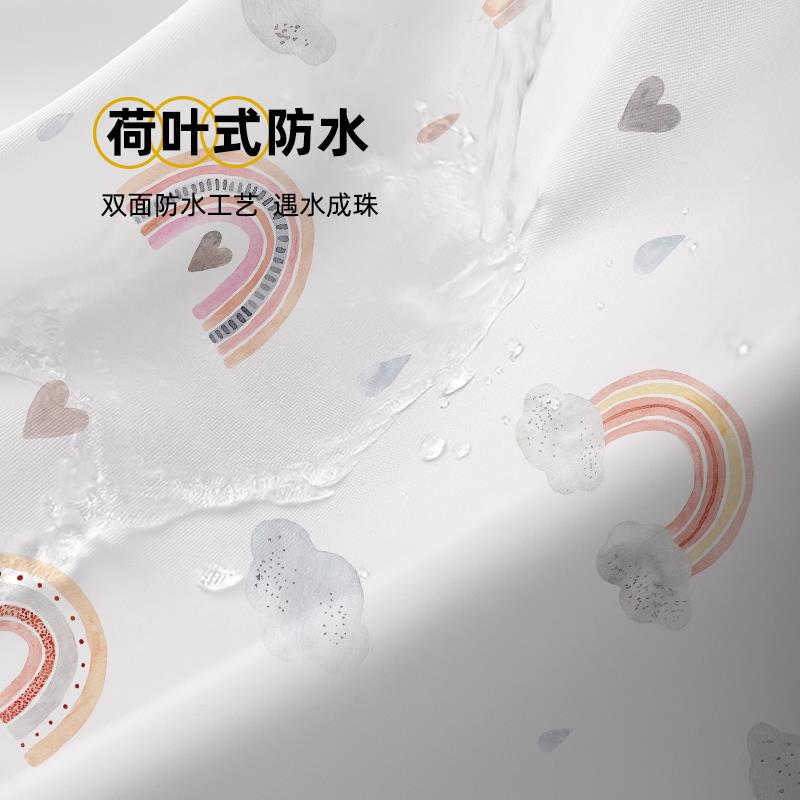 弧形浴帘套装免打孔 L型卫生间加厚防水防霉隔断帘淋浴房干湿分离