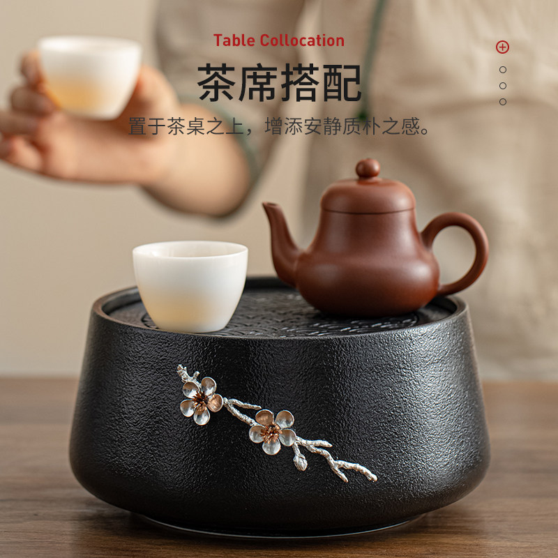 茶洗家用带盖大号陶瓷茶渣缸桌面壶承水盂建水洗杯盆功夫茶具配件