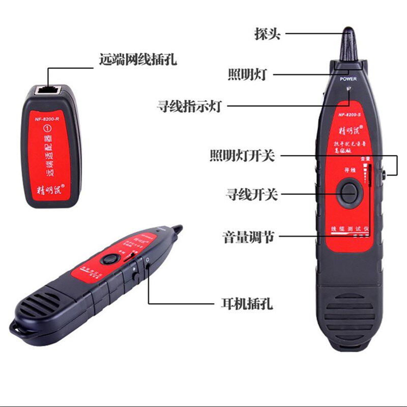 精明鼠寻线仪多功能网络断点测线仪一体机可寻poe查线器NF-8200