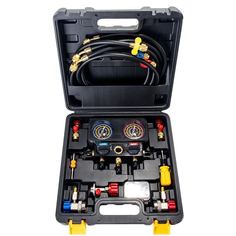 藤原r22制冷剂家用32变频空调410加氟表加氨雪种氟利昂冷媒压力表