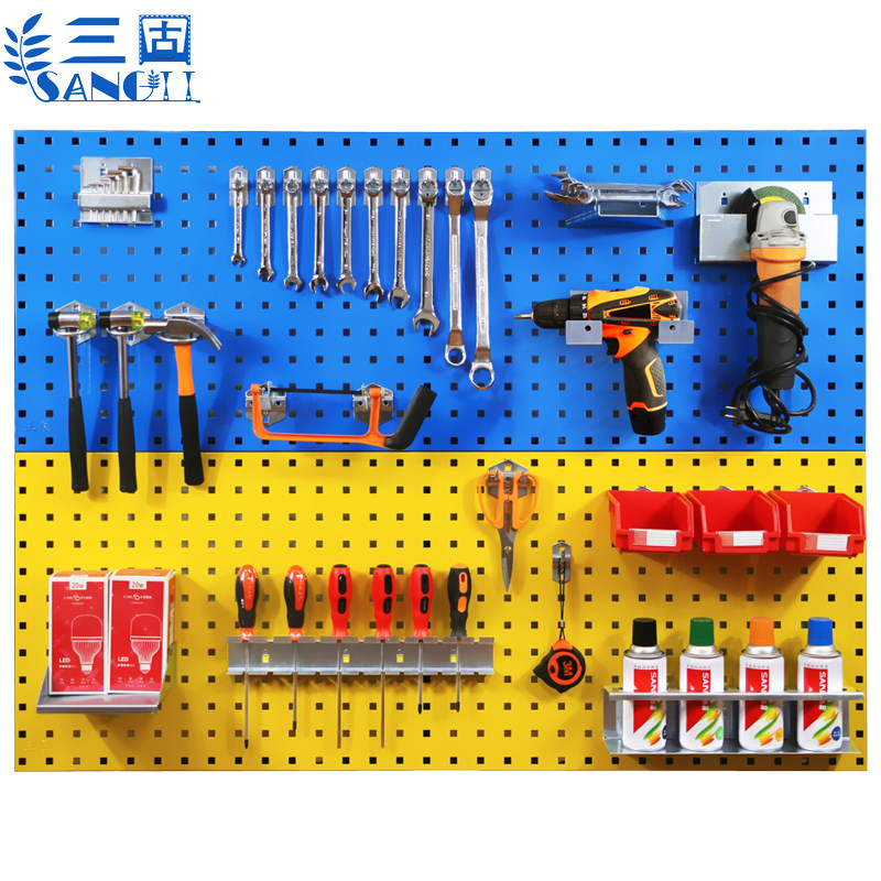 洞洞板烘焙五金挂架置物架黑色挂墙板收纳挂钩汽车美容工具挂板架