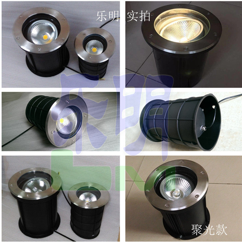 LED户外防水可调角度埋地灯圆形公园广场雕塑景观嵌入照墙投射灯
