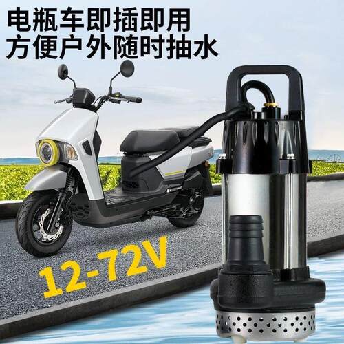 直流无刷潜水泵电动车抽水泵家用农用灌溉浇菜48V60V电动车抽水机