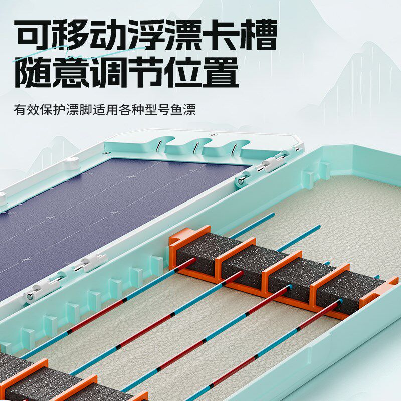 新款漂盒加厚多功能专用大漂盒大容量鱼漂盒三合一子线主线收纳盒