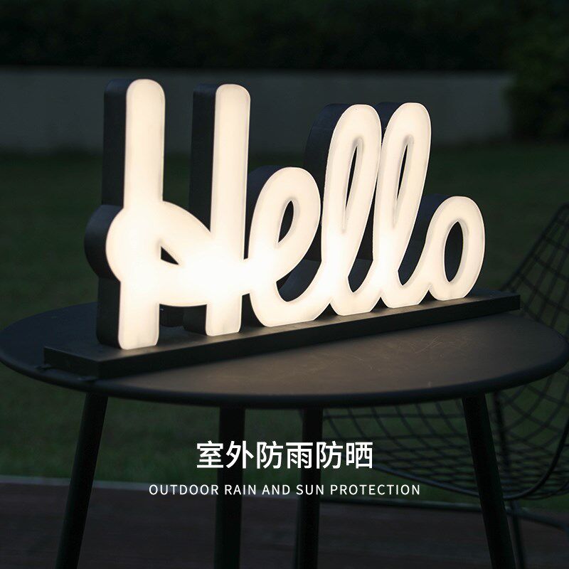 磨砂亚克力发光字立体发光广告牌户外门牌立式连体醒目发光展示牌