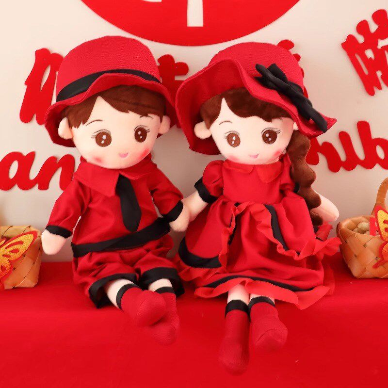 新婚压床娃娃一对喜娃娃结婚礼物送新人婚房床上布置新款高档中式