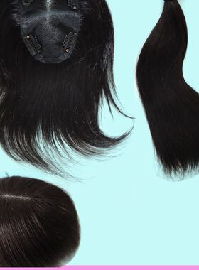 加工头发假发套补发片刘海片头发加工发块接发片加工发顶植发补发