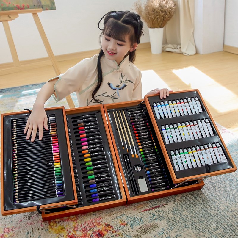 儿童画画工具套组画笔礼盒水彩笔小学生绘画女孩10岁儿童节礼物61