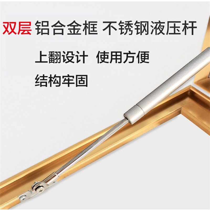 电表箱装饰画轻奢简约配电箱遮挡挂画高端双层铝合金边框液压上翻