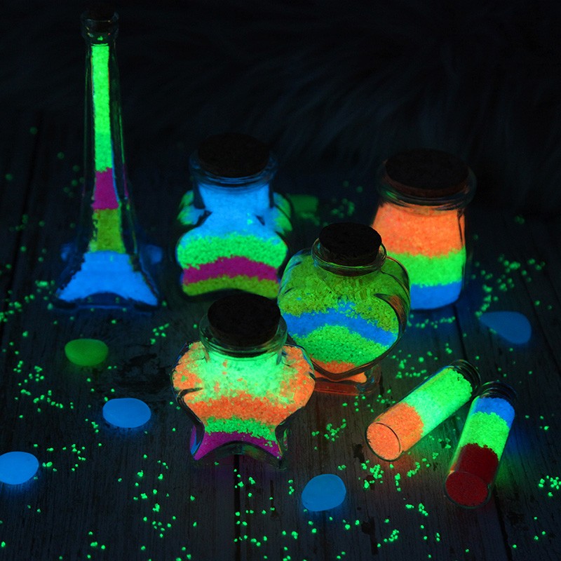 星星许愿瓶夜光沙小瓶子玻璃创意diy手工细沙沙画网红彩色发光瓶