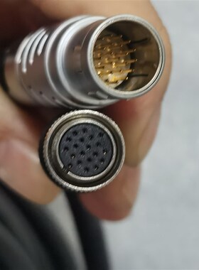 HRS广濑20PIN芯工业相机连接线 螺纹20针公母头接口 分体式相机线