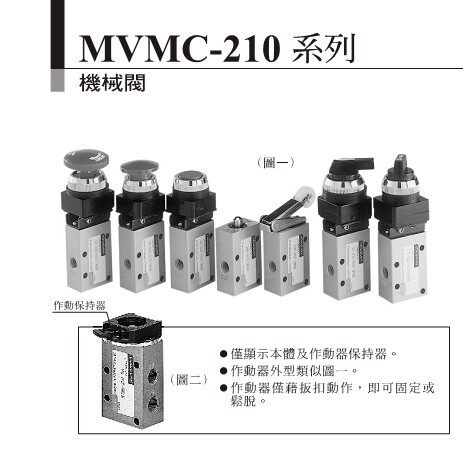 台湾金器机械阀 MVMC-210-3LB-30-6A  BSP 全新正品 .