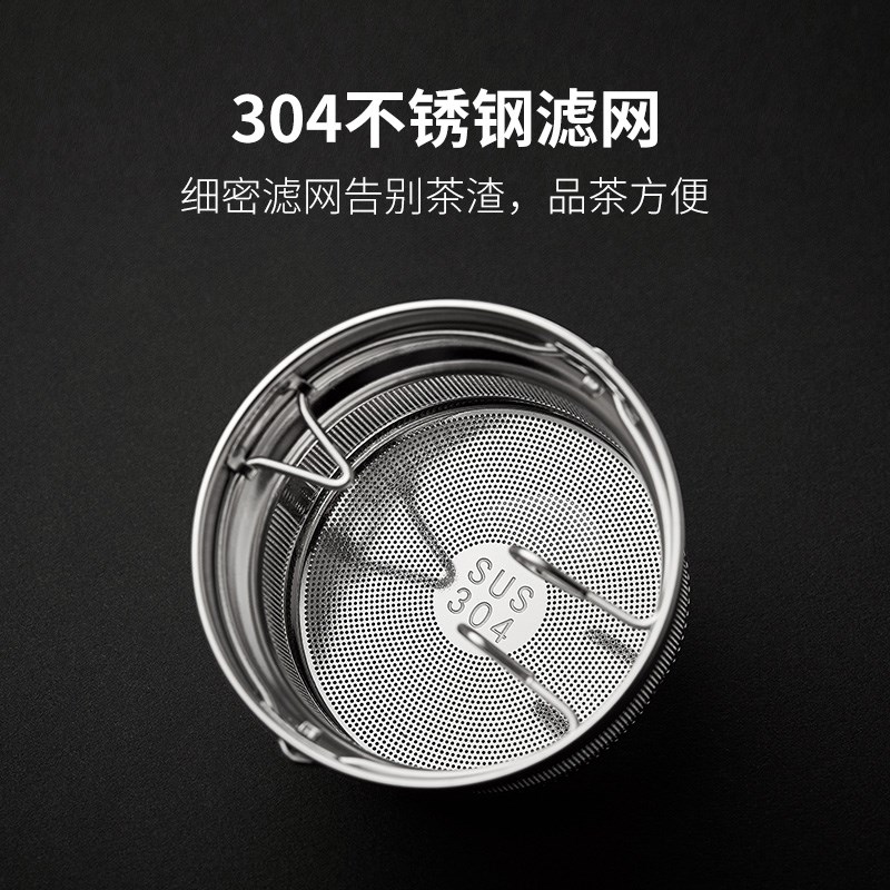 双层玻璃杯家用带盖过滤办公杯男生便携隔茶透明耐热车载花茶杯子