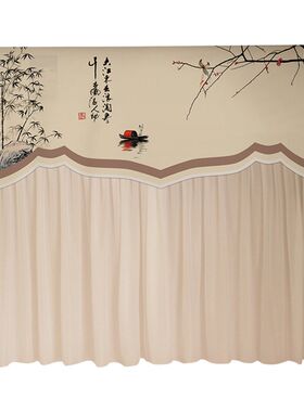 新中式挂式空调罩新款卧室防直吹月子防尘罩开机不取挡风挂机罩套