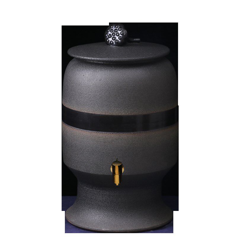 景德镇陶瓷水缸20升油家用纯净水桶泡茶储水罐冷水壶带盖大号40斤