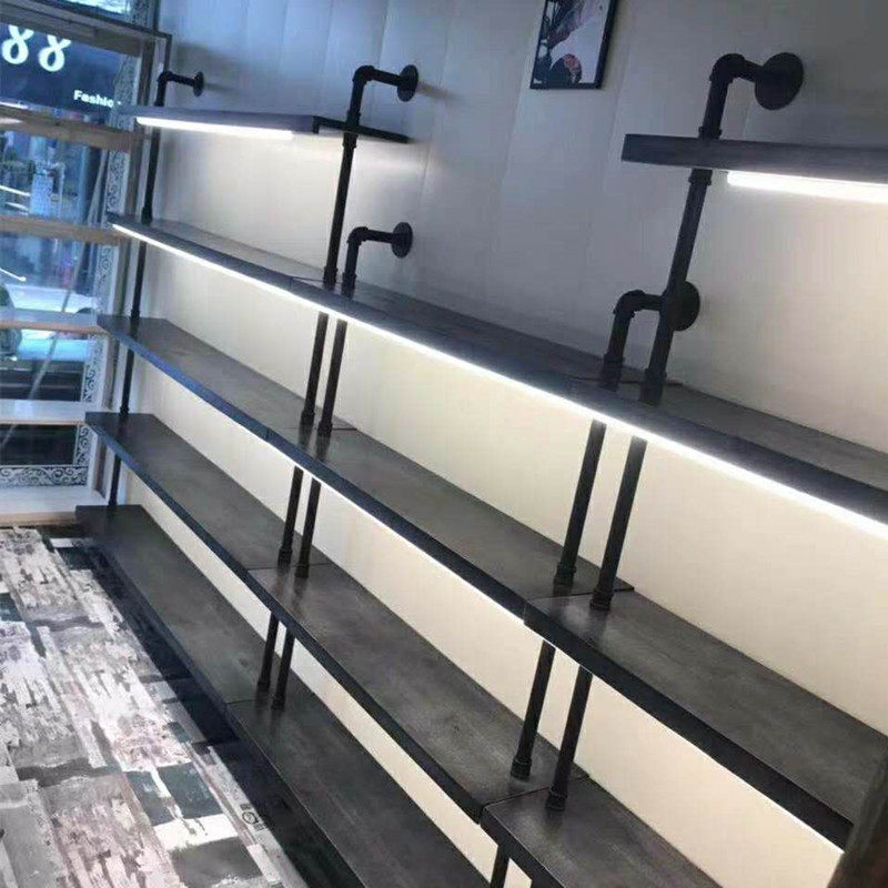 鞋店鞋架鞋店鞋货架包包展示架上墙搁板货架鞋店鞋柜女鞋童鞋货架