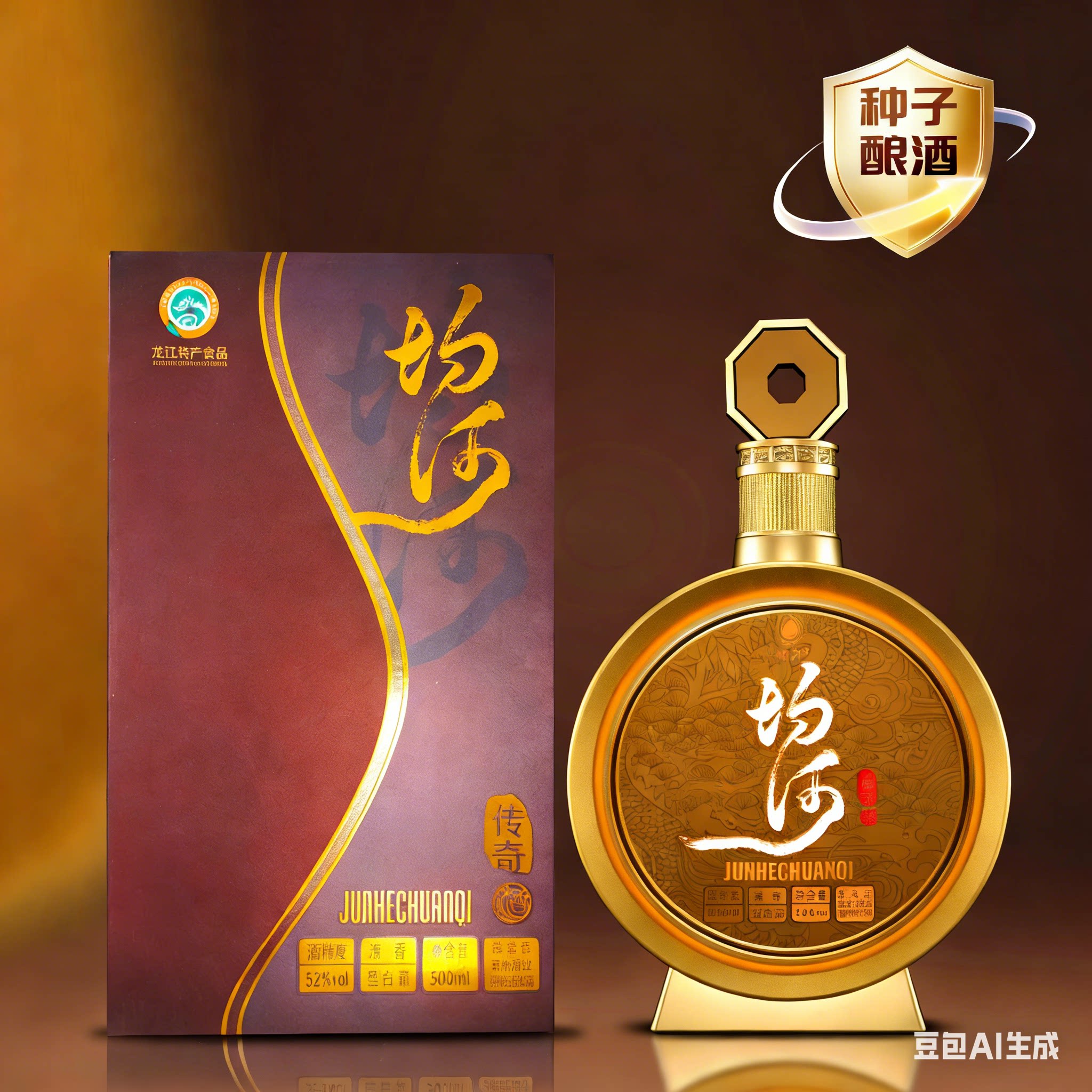 均河传奇清香型52度白酒