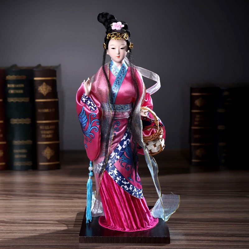 北京绢人中国风家居装饰品特色手工艺品京剧人物摆件戏曲娃娃