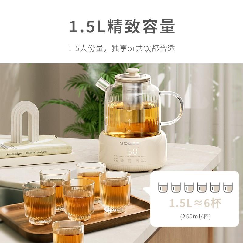 小质全玻璃高硼硅养生壶0胶水多功能煮茶家用养生烧水壶2025新款