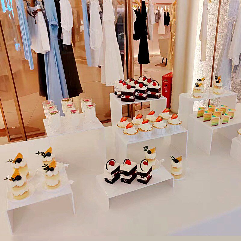 亚克力点心架套装白色甜品台装饰生日宴会糕点展示架冷餐茶歇摆台