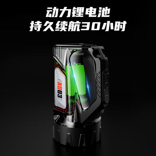 沃尔森DA03手电筒强光超亮户外太阳能聚光远射应急照明手提探照灯