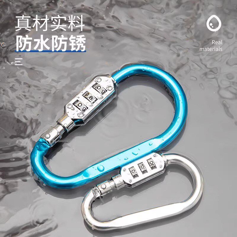 密码锁挂锁储物柜户外防水防锈电动车自行车筐锁头防盗安全锁小型