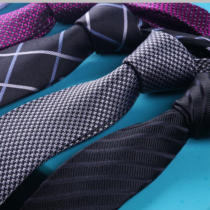8厘米宽男士正装商务衬衫领带真丝桑蚕丝领带手打懒人款Silk Tie