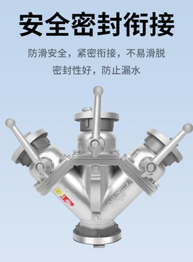 消防二分水器一进二出三出快速水带三分水器65/65口径2.5寸2寸
