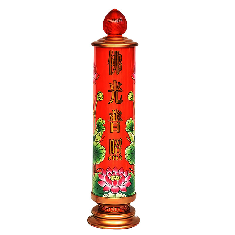 大号蜡烛供灯电子烛台电香炉长明灯供佛观音财神复古灯乔迁开业灯