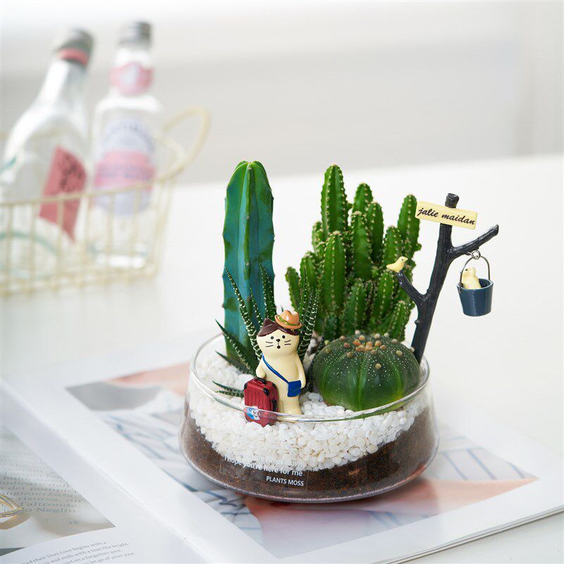 【DIY】仙人掌盆栽组合多肉植物万重山办公室工位桌面创意绿植