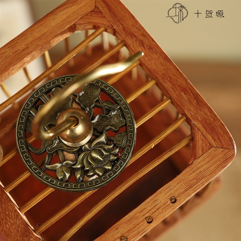 大果紫檀蛐蛐蚂蚱螟虫等爬宠蝈蝈笼子饲养箱精致实木无漆中式摆件
