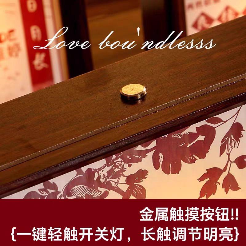 陪嫁新婚长明灯一对高档婚房床头灯新娘结婚礼物送新人喜字相框灯