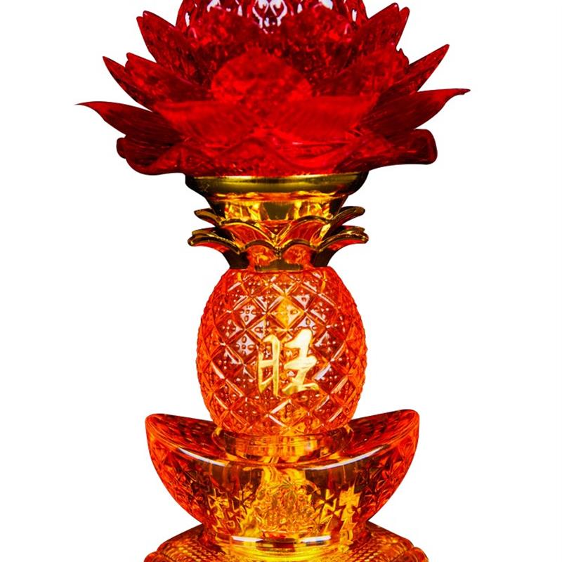 莲花佛灯Led长明灯财神灯财运灯电烛佛前观音佛外挂
