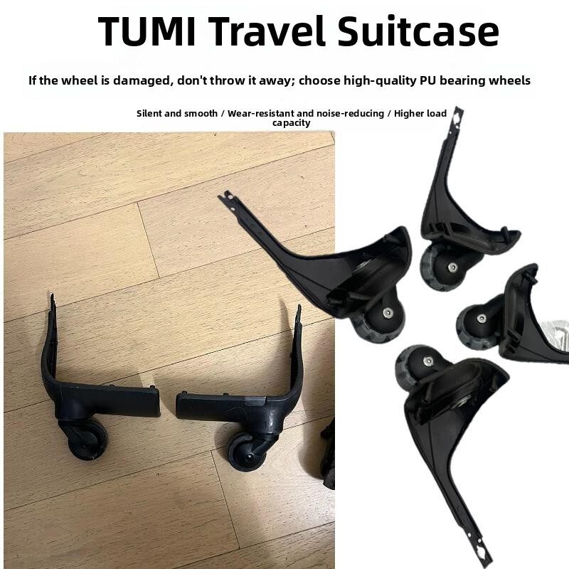 适用途TU明MI行李旅行箱0308A底轮座更换高透PU轴承轱辘静音轮子
