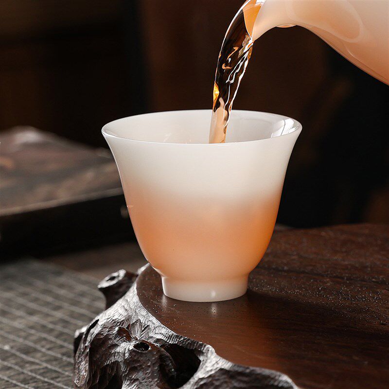 高端功夫茶杯陶瓷精品小茶杯6只装喝茶专用杯子品茗杯10只家用