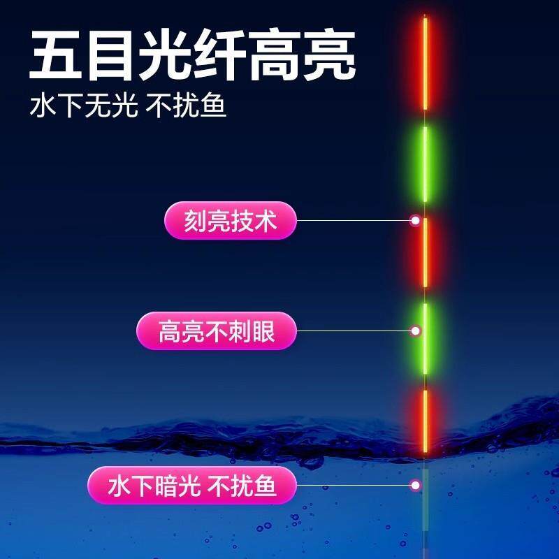 小凤仙一体细尾夜光漂高灵敏电子漂咬钩变色醒目日夜两用浮漂鱼漂