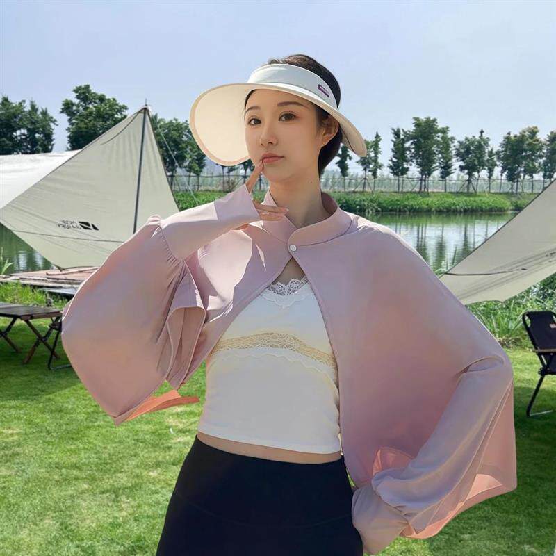 披肩女款夏季骑车开车防紫外线罩衫斗篷透气防晒披肩zh防晒披肩