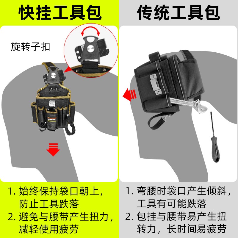 nakioo汽车贴膜工具包旋转快挂贴膜专用车漆车衣改色工具腰挂包